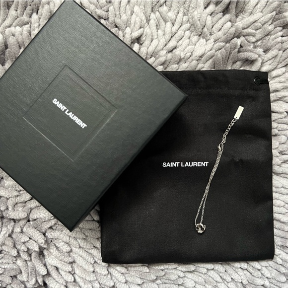 Saint Laurent Opyium Monogram Twist Silver Metal Chain Bracelet - Picture 1 of 8